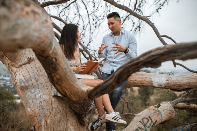 Couple communicating openly about their needs in dating